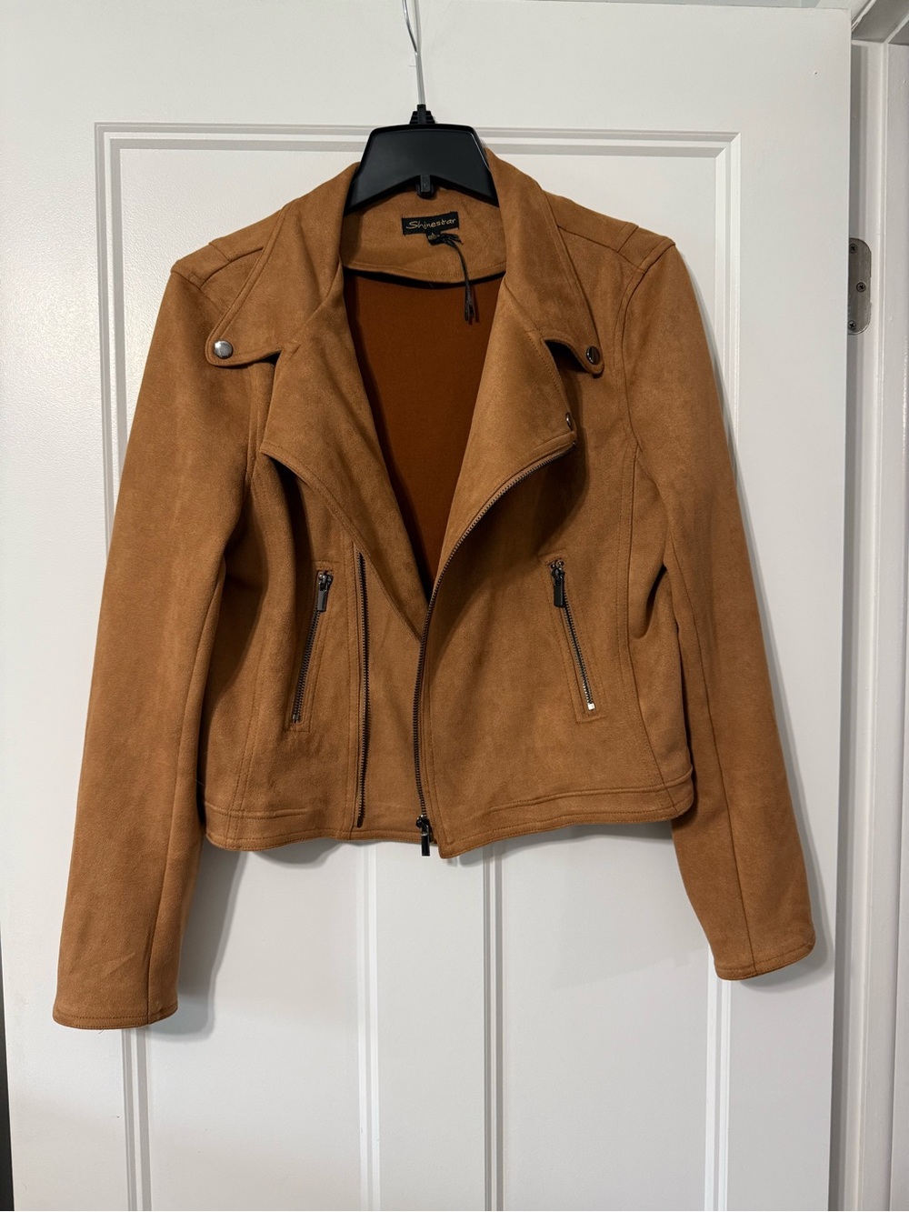 Shinestar Suede Moto Jacket